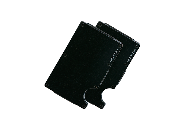 Notch USA Black Aluminum Wallet - 2 Pack